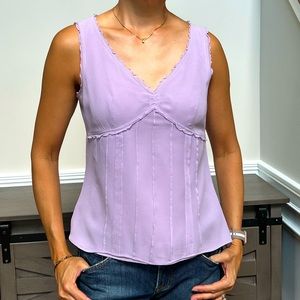 Ann Taylor sleeveless silk blouse